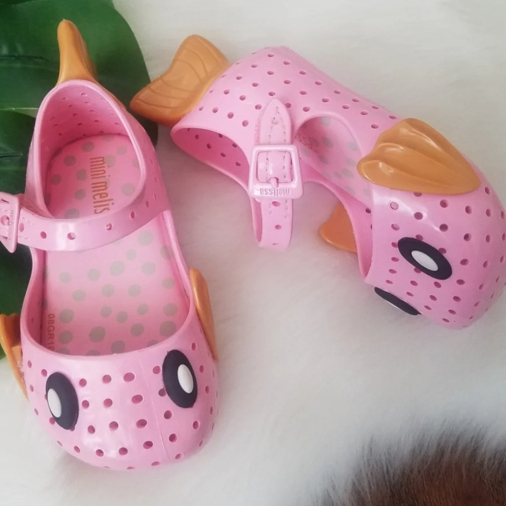 Mini Melissa Pink Fish Shoes Size 5